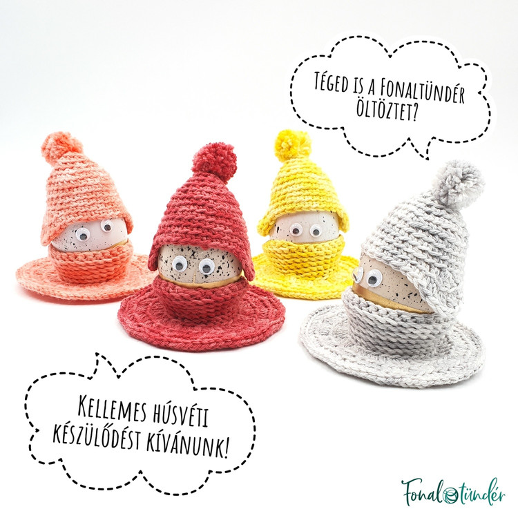Vidám Húsvéti Tojástartók - horgolás minta